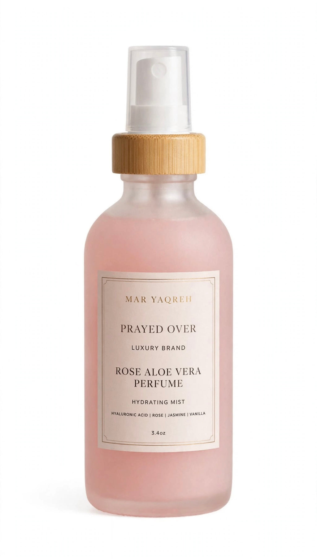 MAR YAQREH Rose Aloe Perfume Hydrating Mist with Hyaluronic Acid - Rose Jasmine Vanilla
