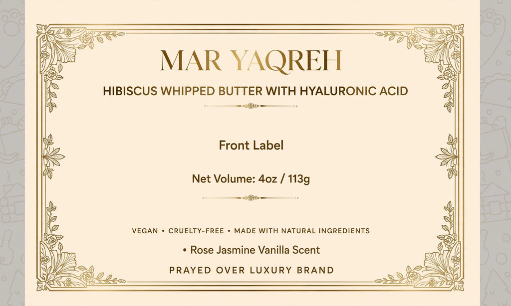MAR YAQREH Hibiscus Whipped Butter with Hyaluronic Acid - Rose Jasmine Vanilla