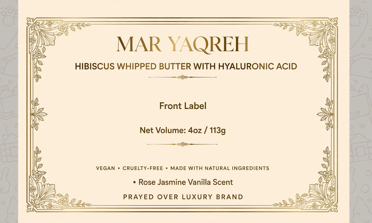 MAR YAQREH Hibiscus Whipped Butter with Hyaluronic Acid - Rose Jasmine Vanilla