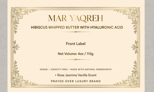MAR YAQREH Hibiscus Whipped Butter with Hyaluronic Acid - Rose Jasmine Vanilla