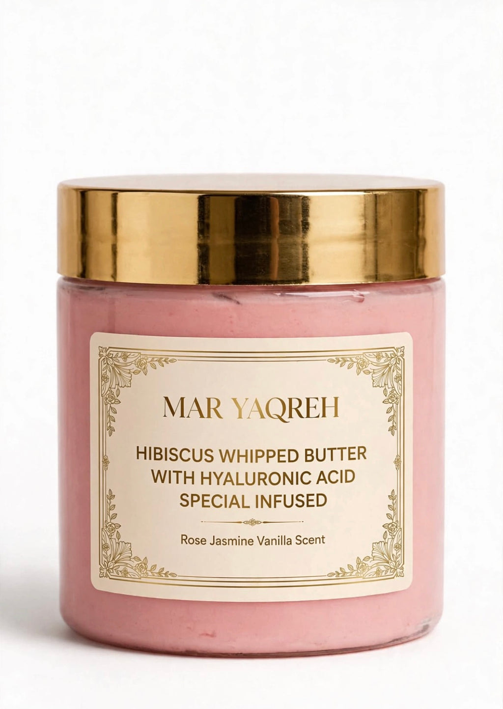 MAR YAQREH Hibiscus Whipped Butter with Hyaluronic Acid - Rose Jasmine Vanilla