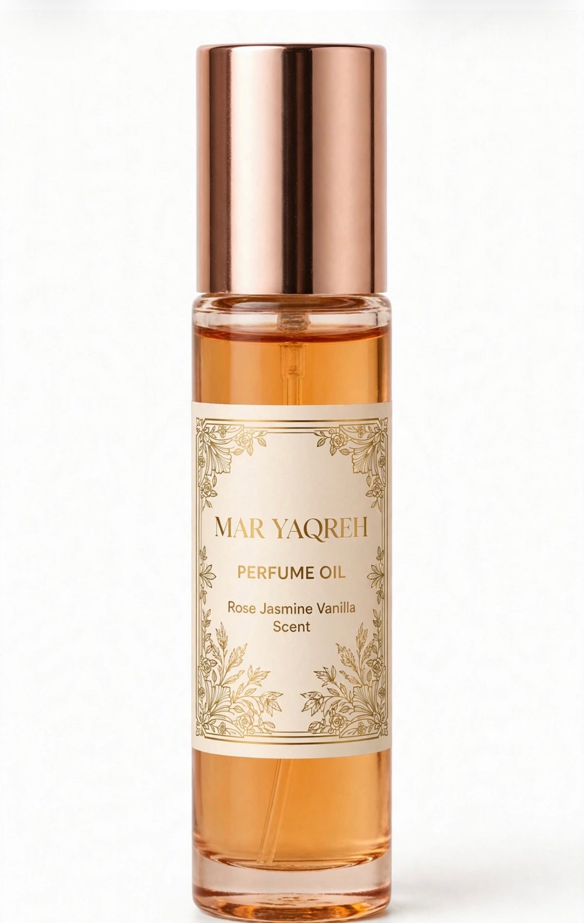 MAR YAQREH Perfume Oil Roller - Rose Jasmine Vanilla - Alcohol-Free